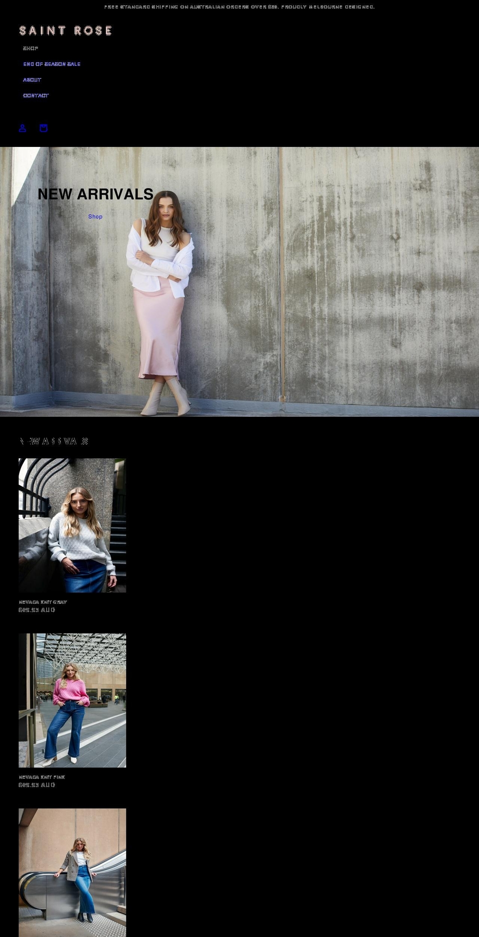 saintrose.com.au shopify website screenshot