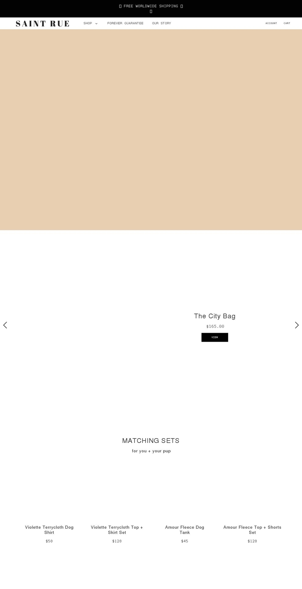 saintrue.com — Shopify storefront screenshot