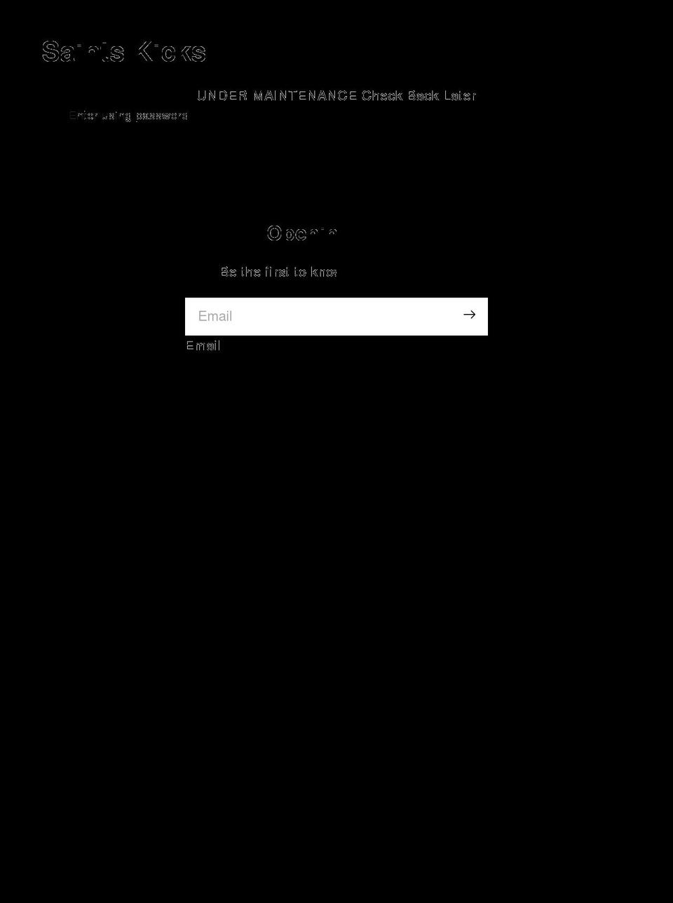 saintskicks.com shopify website screenshot