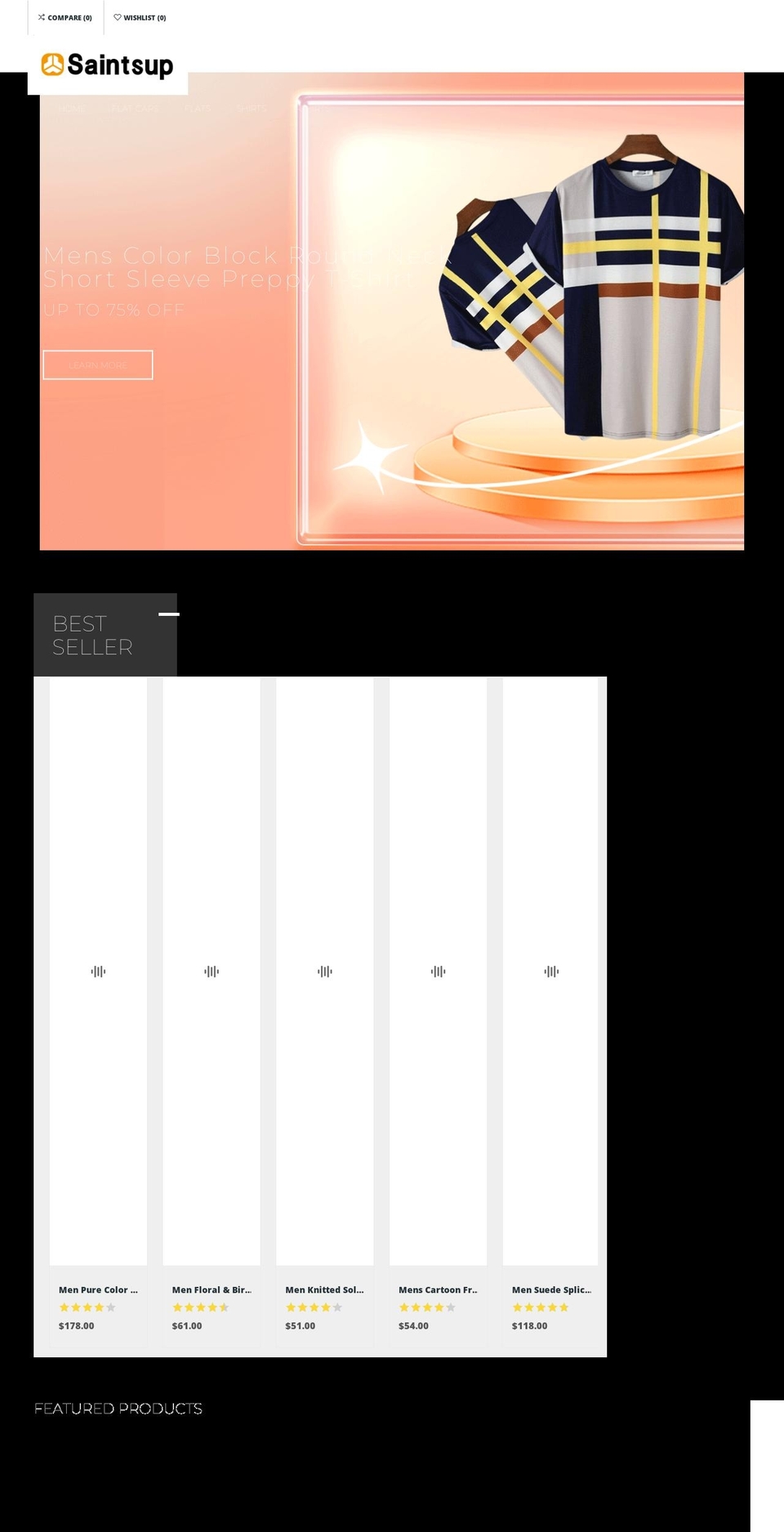 saintsup.com — Shopify storefront screenshot