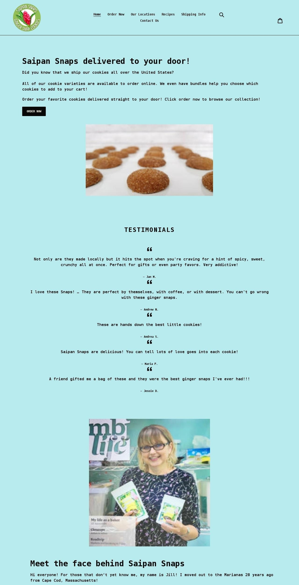 saipansnaps.com shopify website screenshot