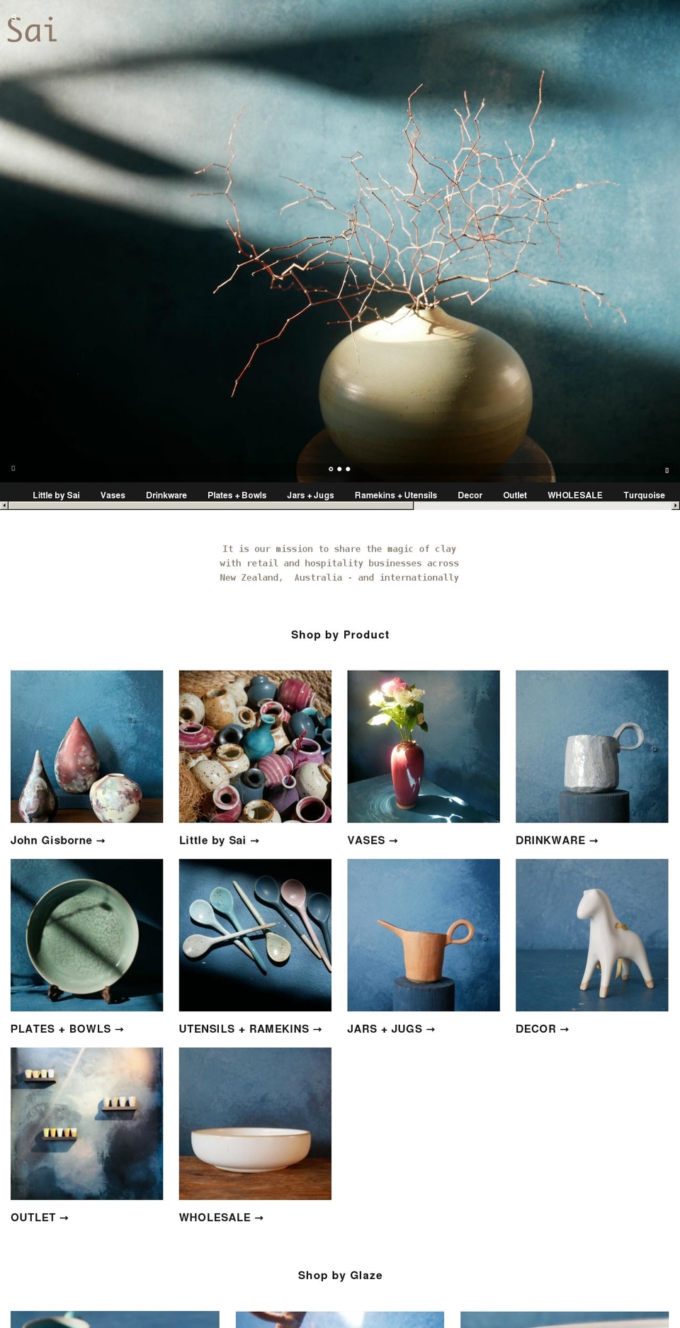 saipottery.com shopify website screenshot