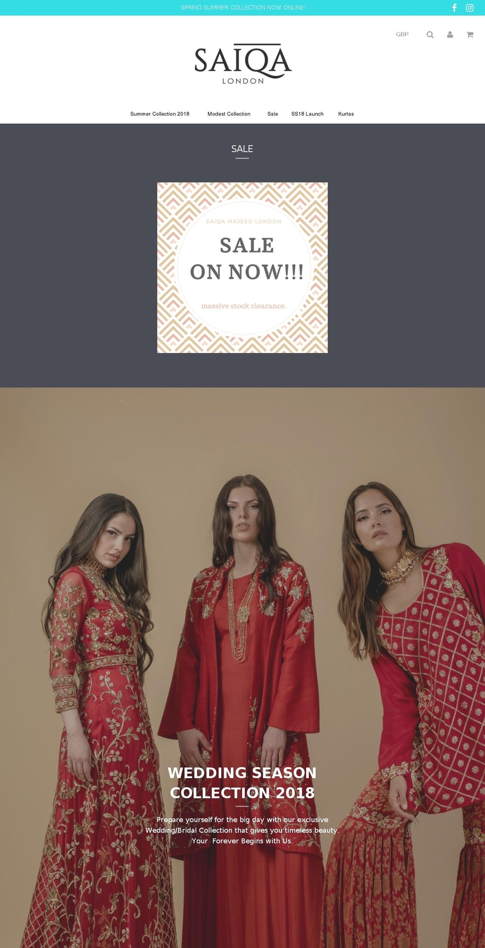 saiqamajeed.com shopify website screenshot