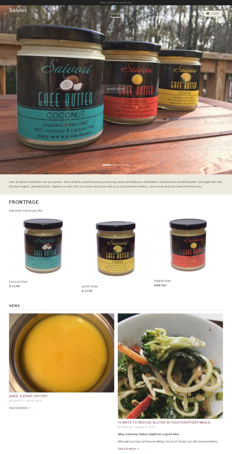 saivori.com shopify website screenshot