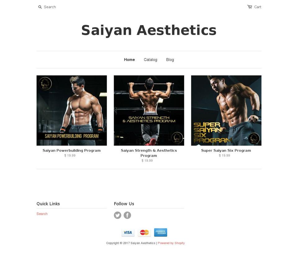 saiyanarmy.com shopify website screenshot