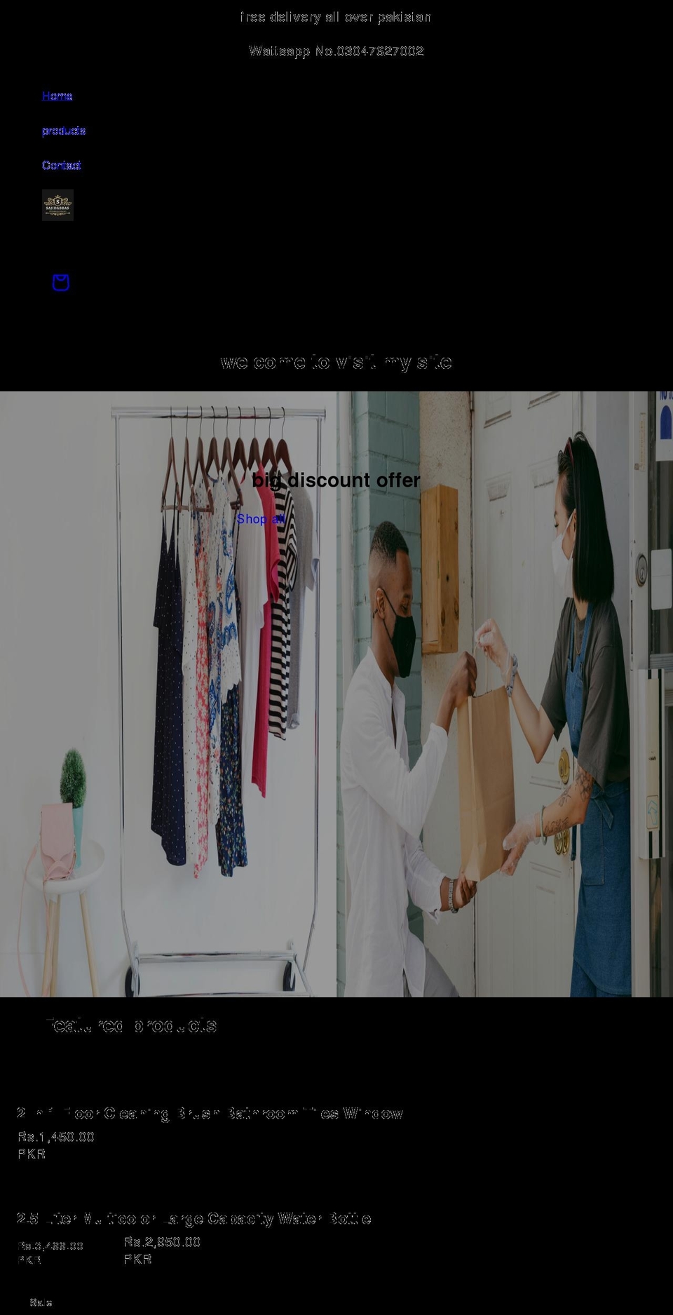 sajidabbas.com shopify website screenshot