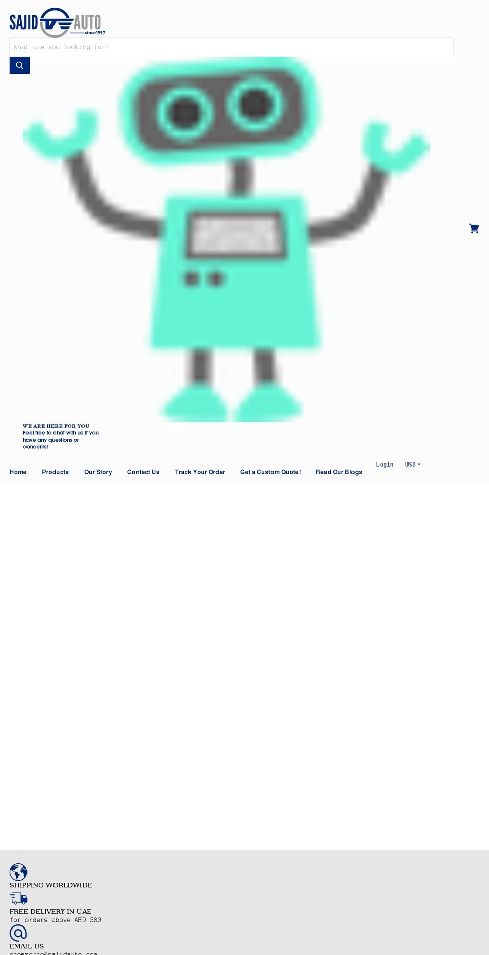 sajidauto.com shopify website screenshot