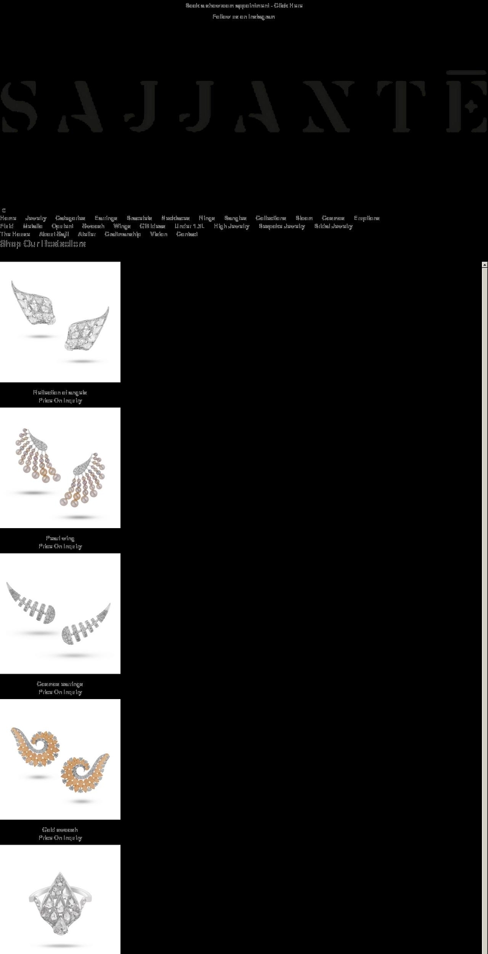 sajjante.com shopify website screenshot