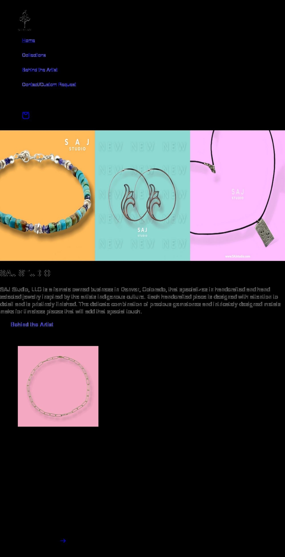 sajstudio.com shopify website screenshot