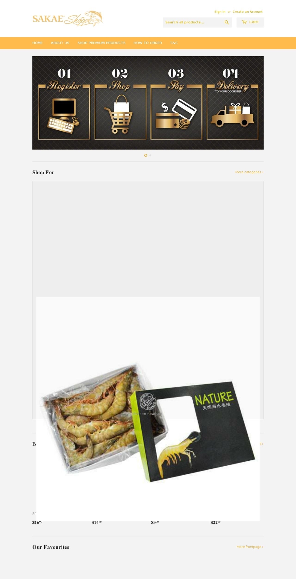 sakaeshoppe.com — Shopify storefront screenshot
