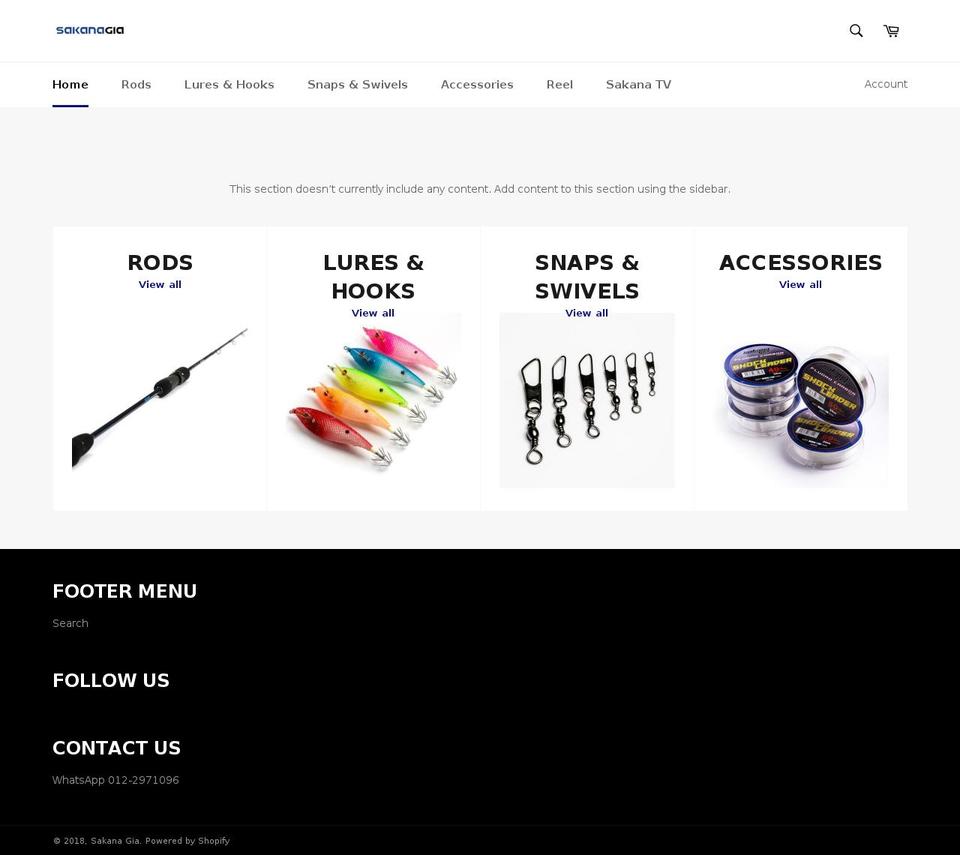 sakanagia.com — Shopify storefront screenshot