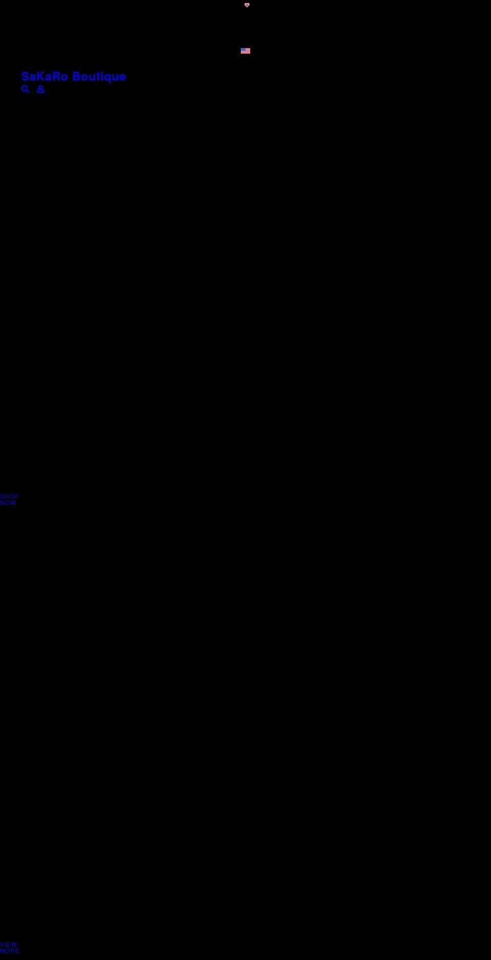 sakaroboutique.com shopify website screenshot