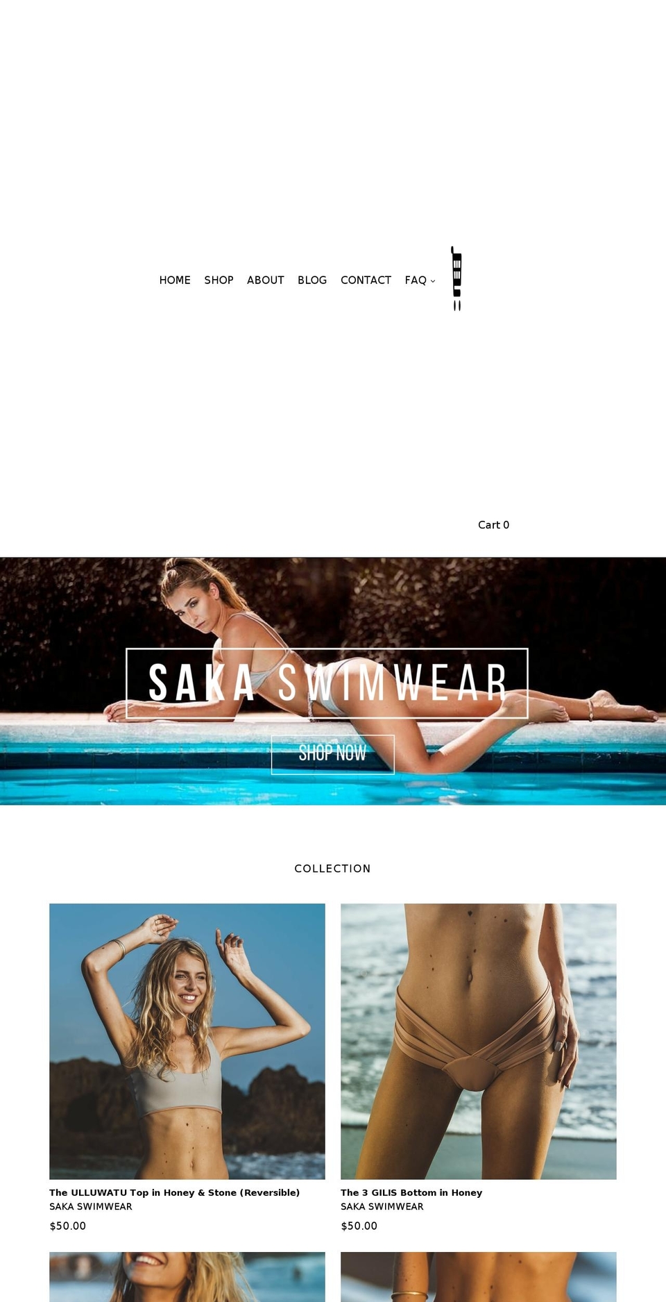 sakaswimwear.com — Shopify storefront screenshot