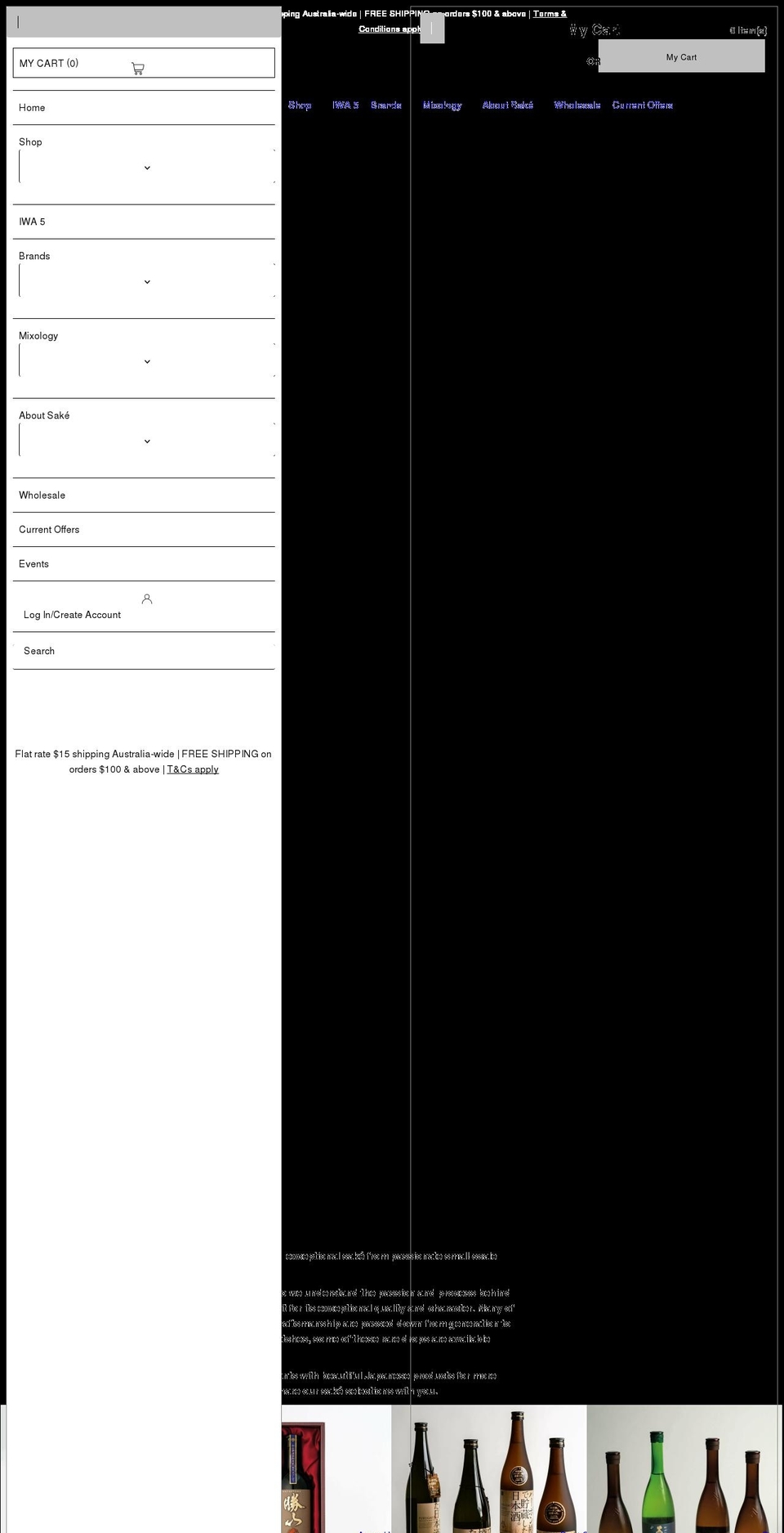 sakeboutique.com.au shopify website screenshot