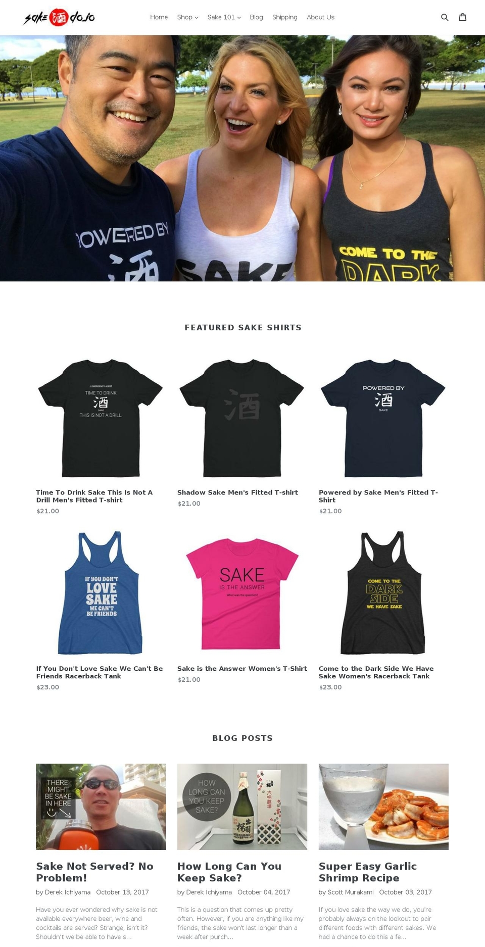 sakedojo.com — Shopify storefront screenshot