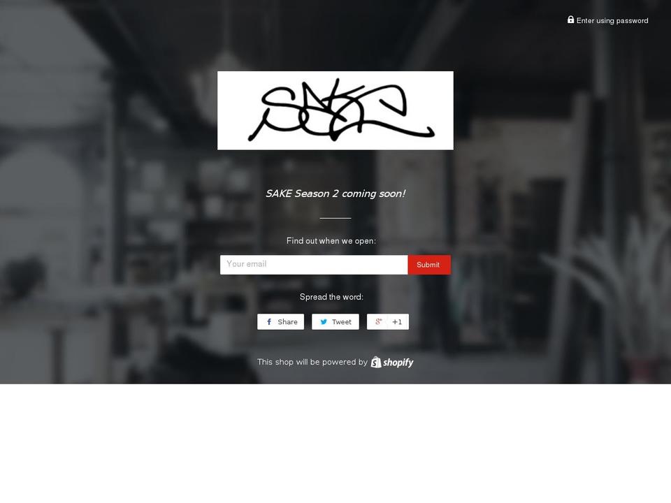 sakeforever.com shopify website screenshot