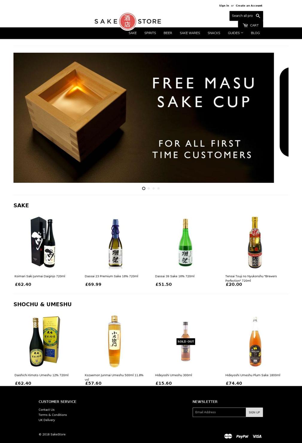 sakestore-co-uk.myshopify.com — Shopify storefront screenshot