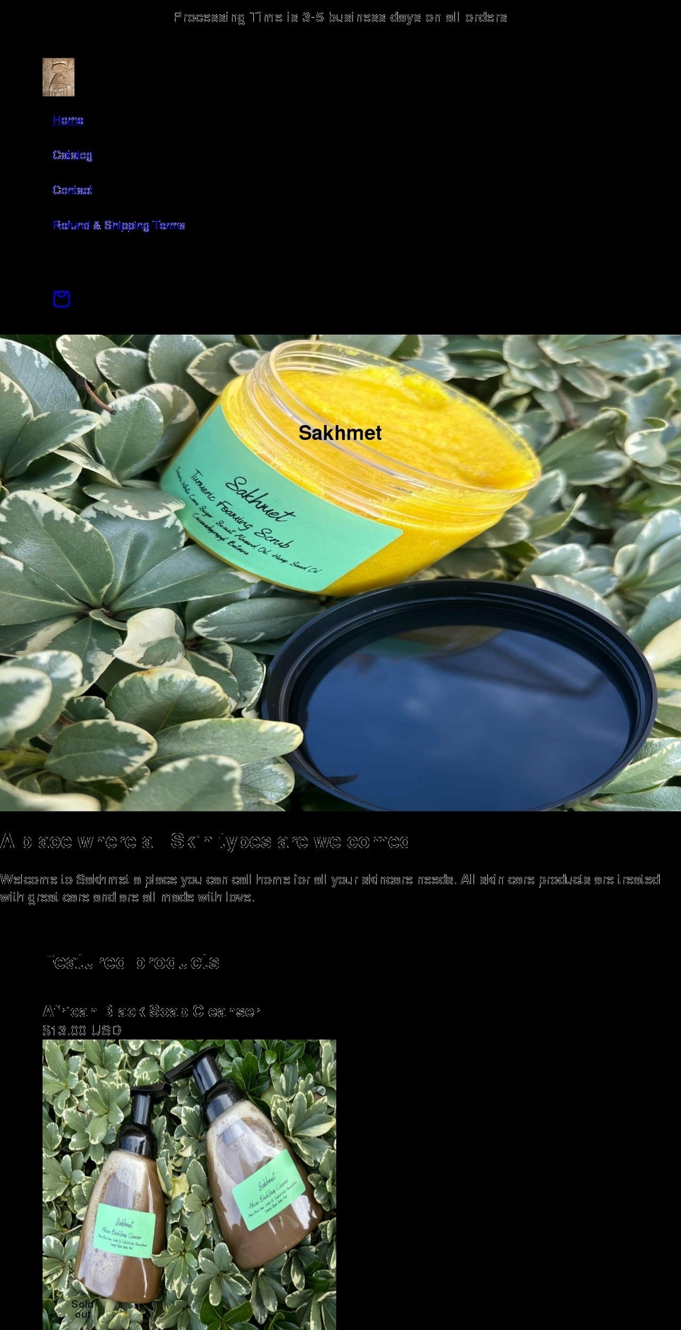 sakhmet.net shopify website screenshot