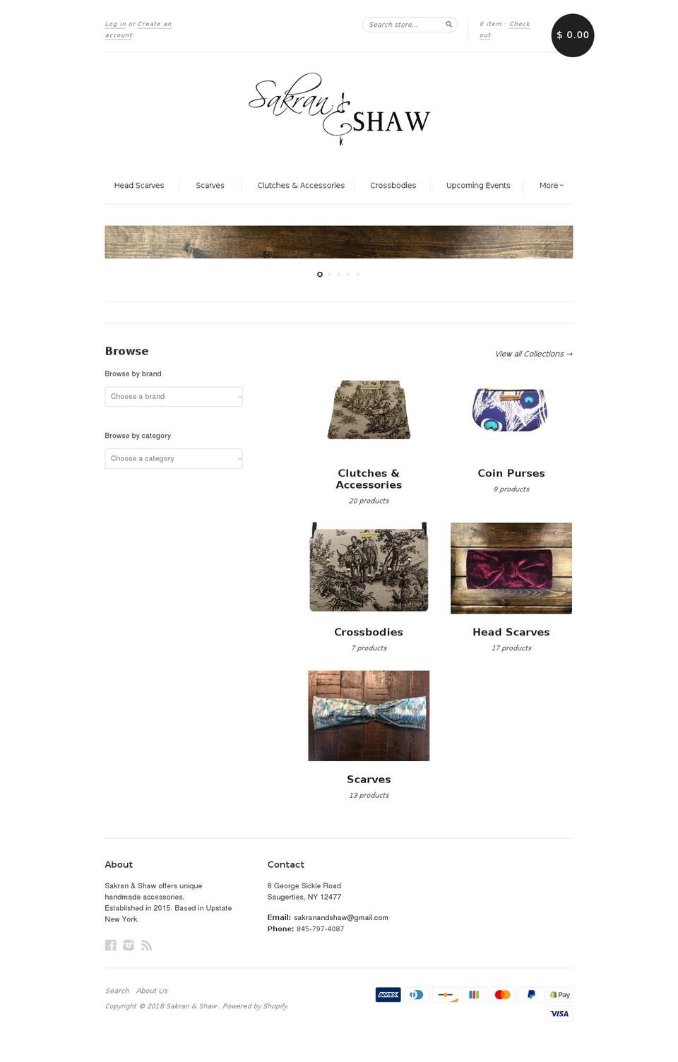 sakranandshaw.com — Shopify storefront screenshot