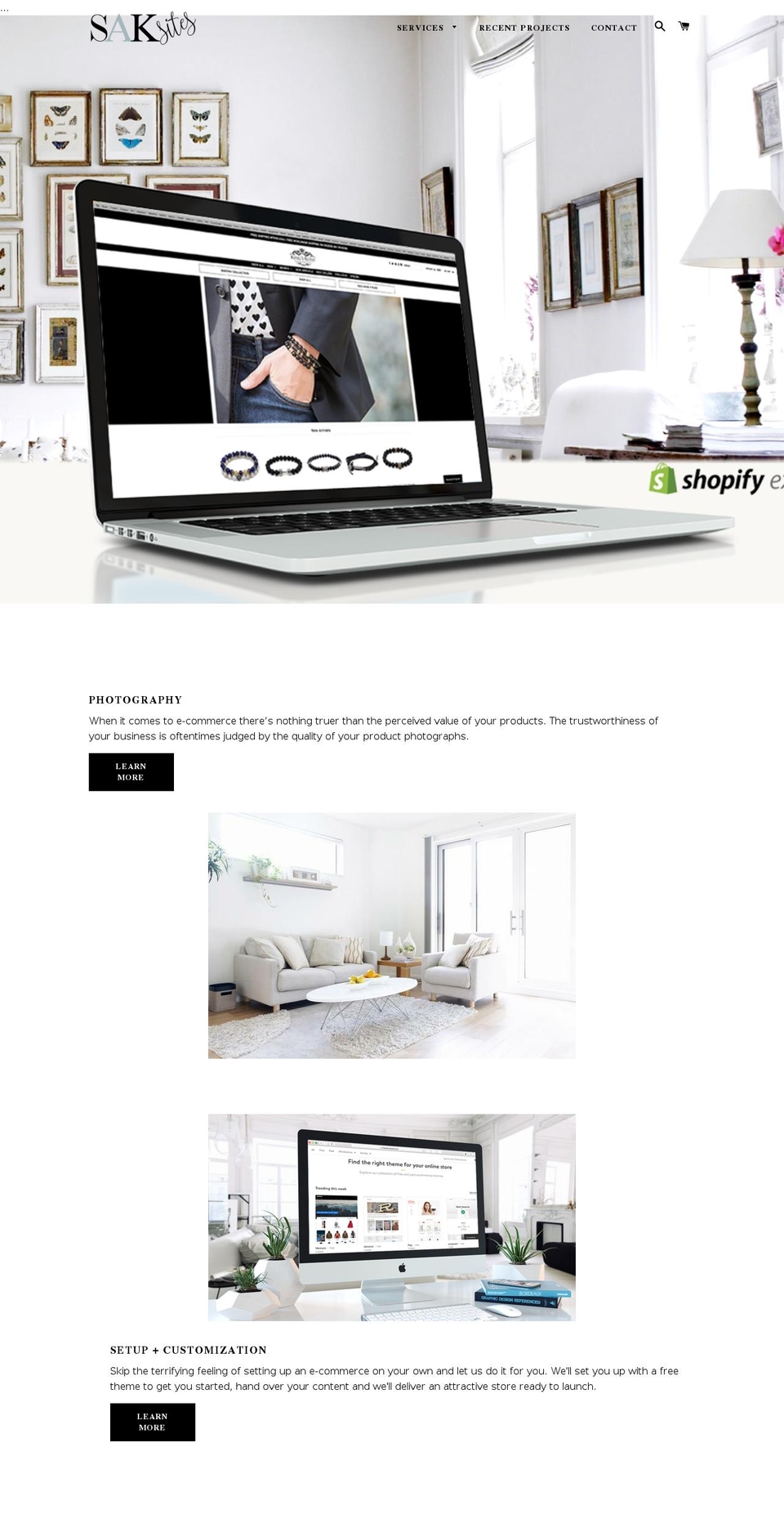saksites.com — Shopify storefront screenshot