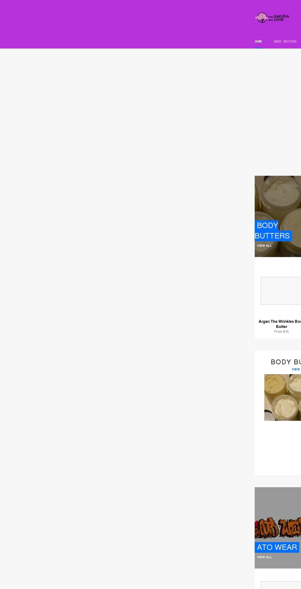 sakurawithlove.com shopify website screenshot