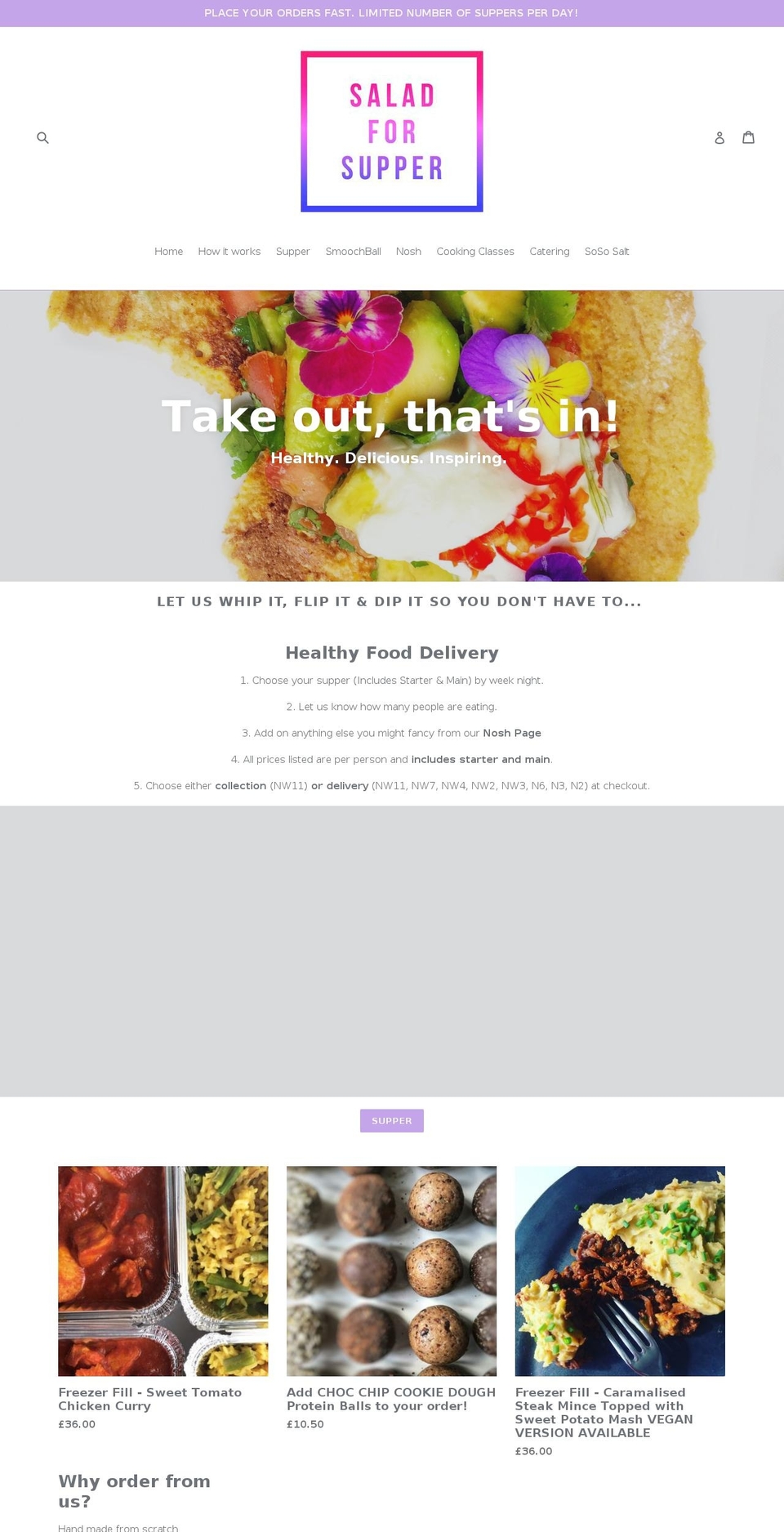 saladforsupper.com shopify website screenshot