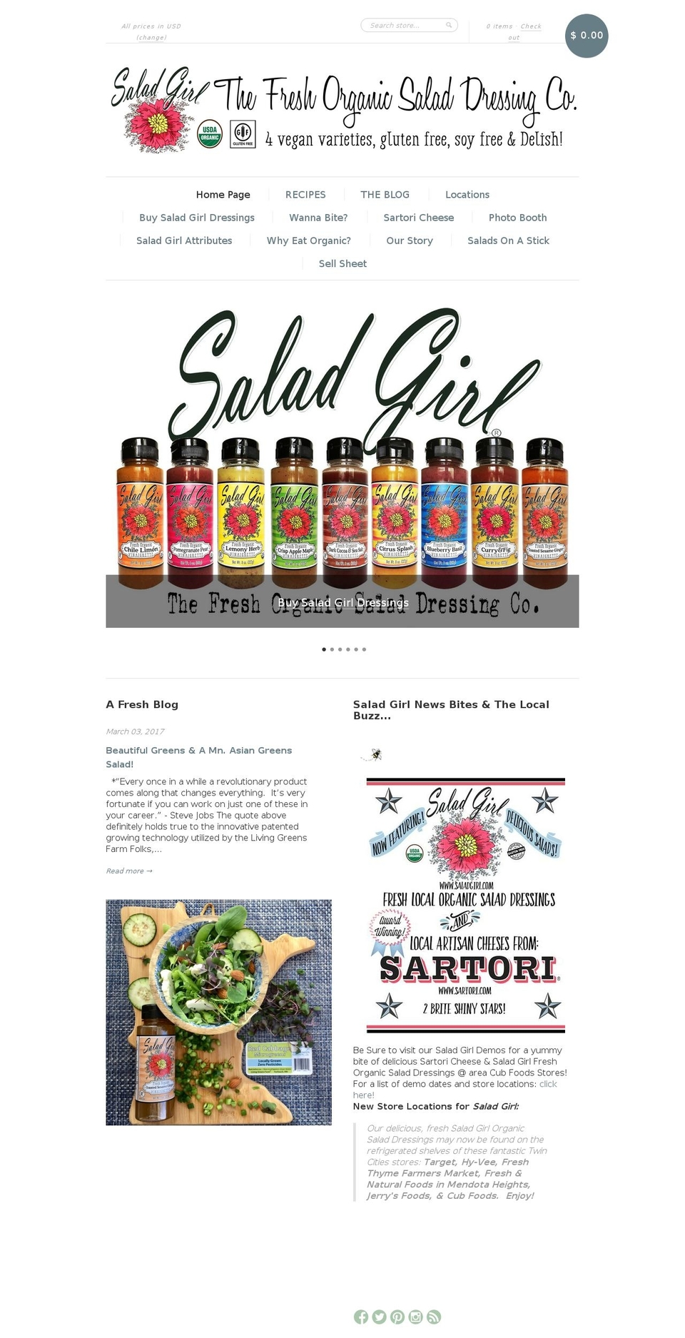 saladgirl.com shopify website screenshot