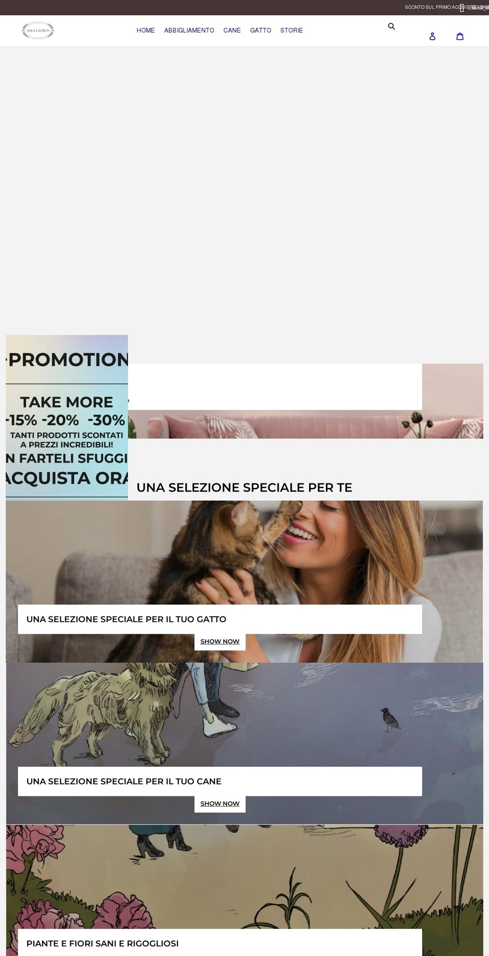 salalaurus.it shopify website screenshot