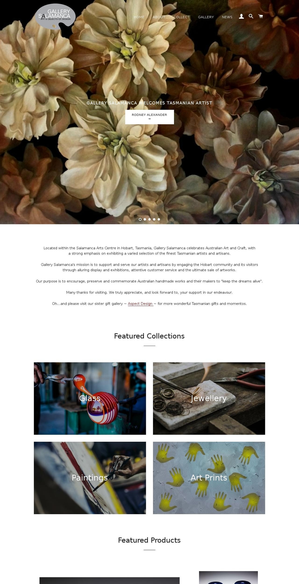 salamancagallery.com.au shopify website screenshot