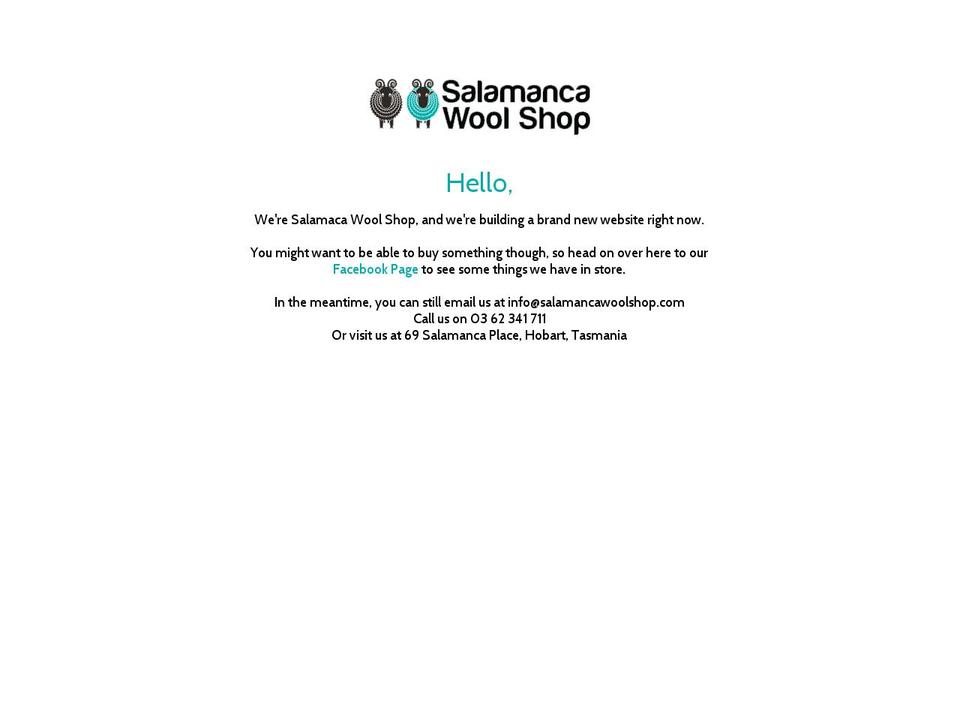 salamancawoolshop.com.au shopify website screenshot