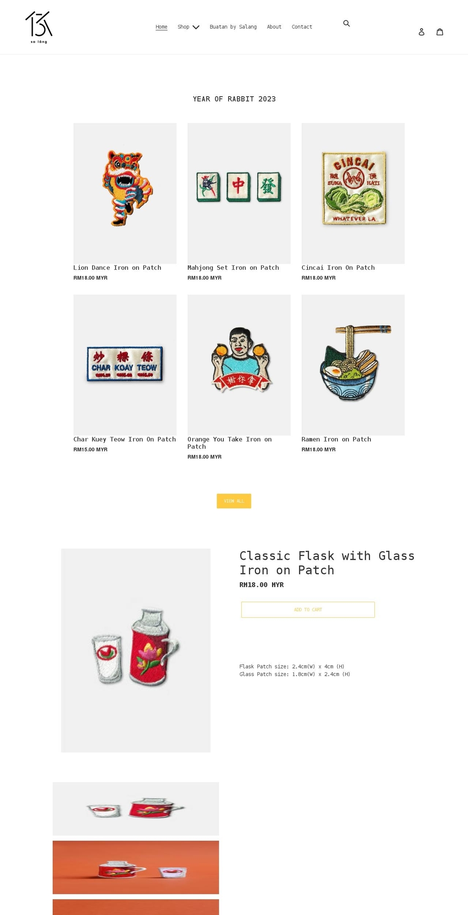 salangdesign.com shopify website screenshot