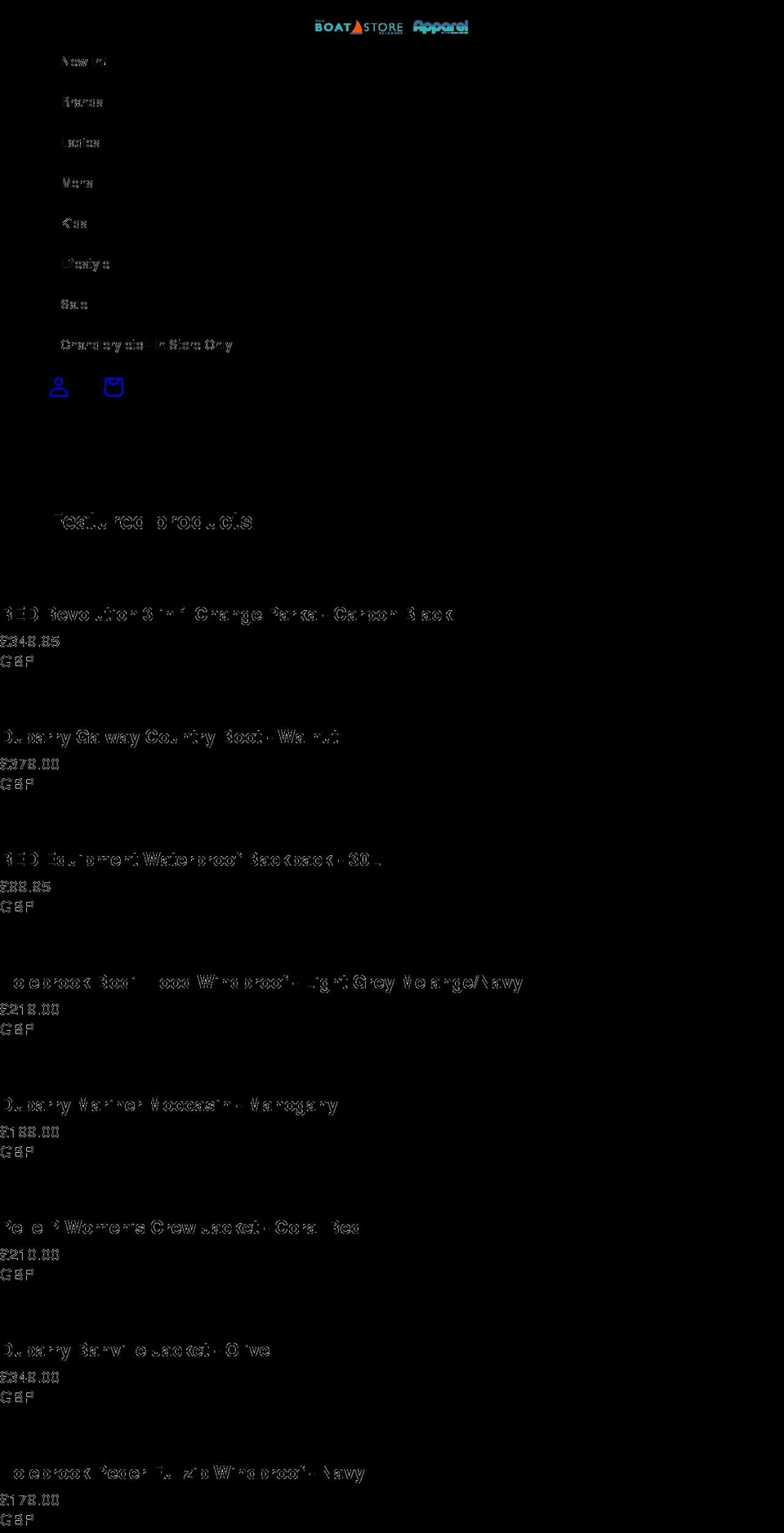 salcombeboatstore.co.uk shopify website screenshot
