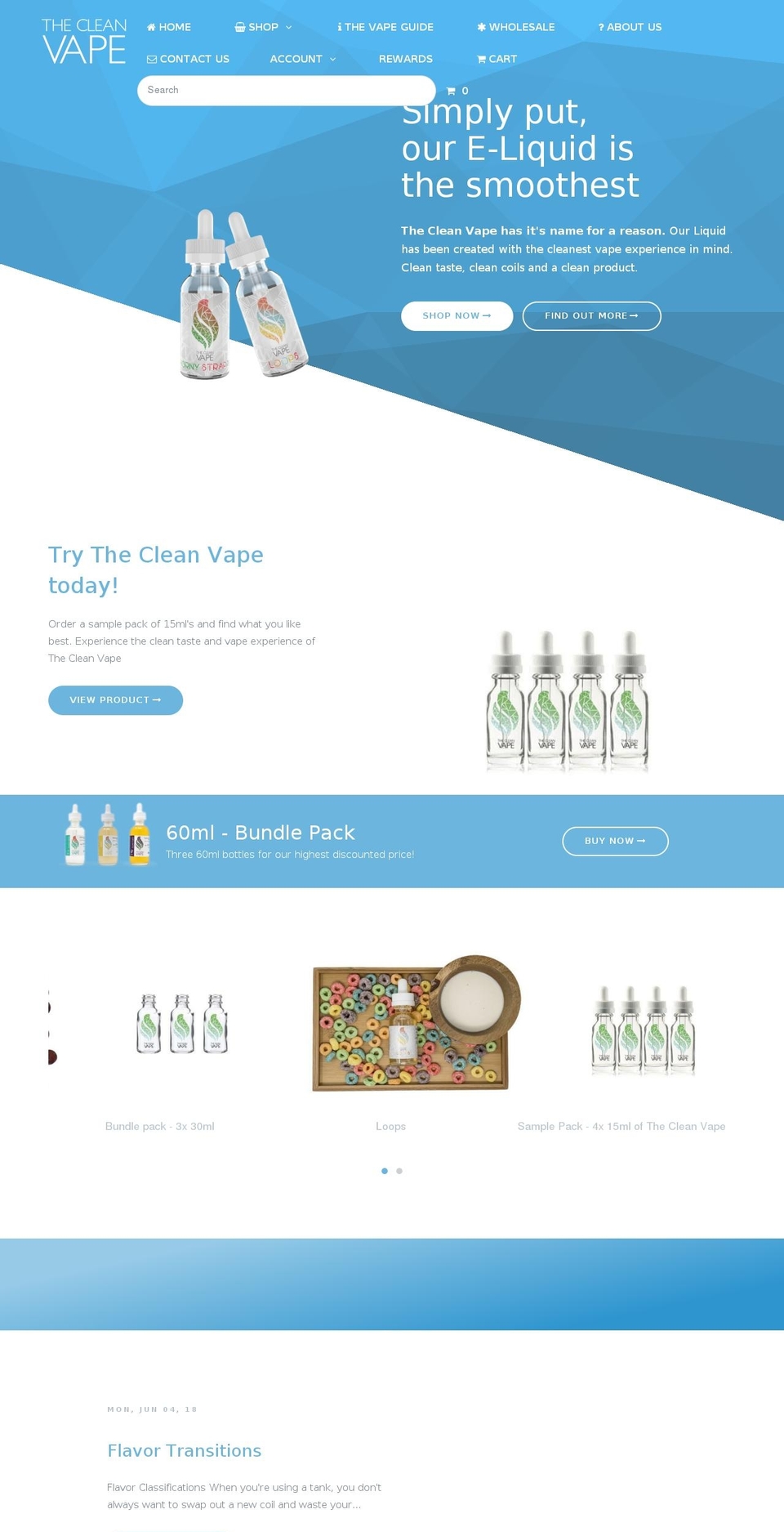 saleeliquid.com — Shopify storefront screenshot
