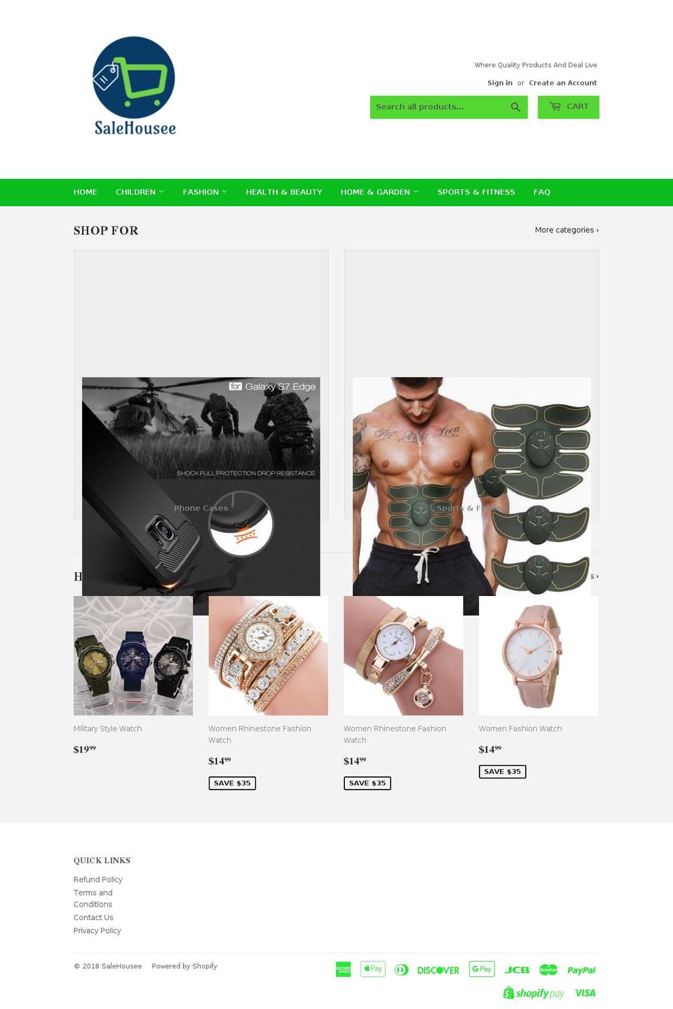salehousee.com — Shopify storefront screenshot