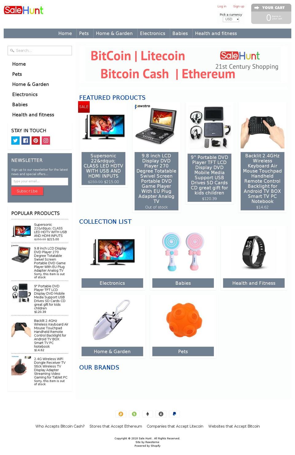 salehunt.com — Shopify storefront screenshot