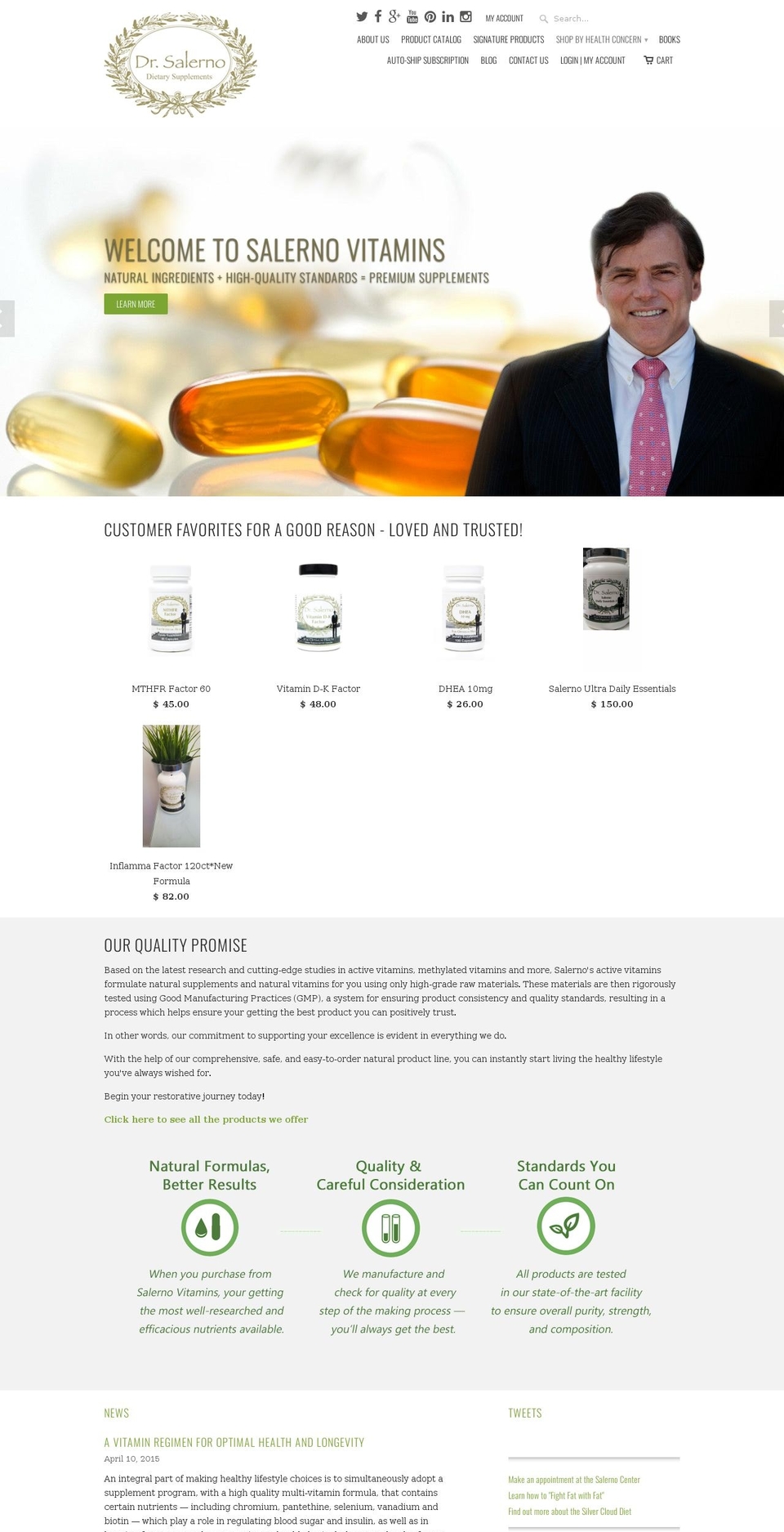 salerno-vitamins.myshopify.com shopify website screenshot