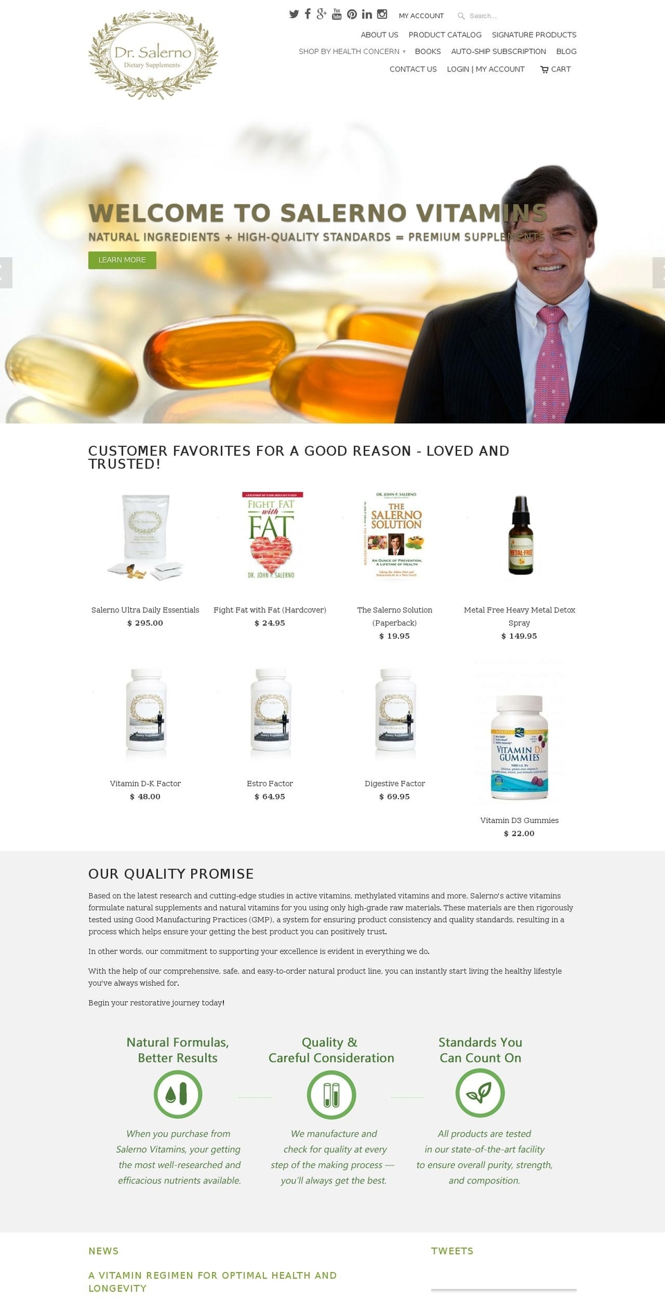 salernovitamins.com shopify website screenshot