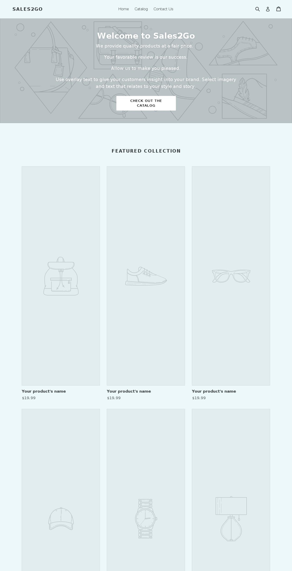 sales2go.com shopify website screenshot