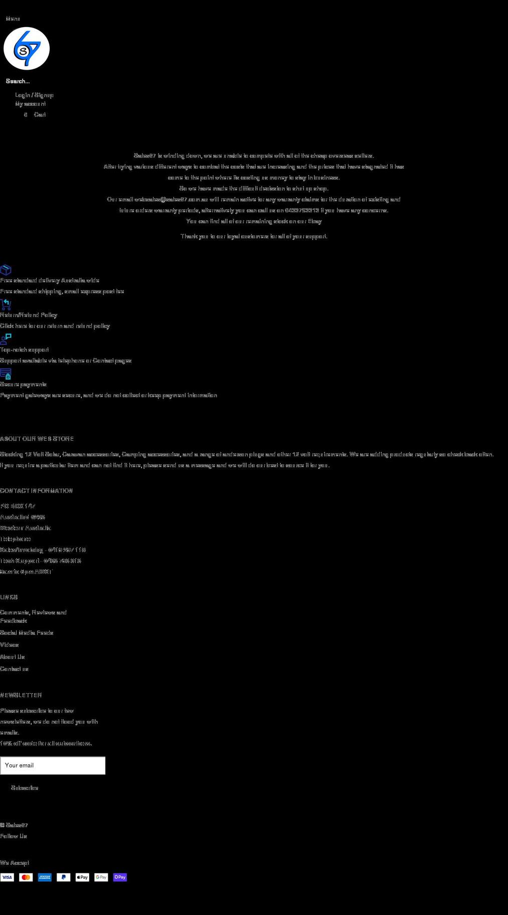 sales67.com.au shopify website screenshot