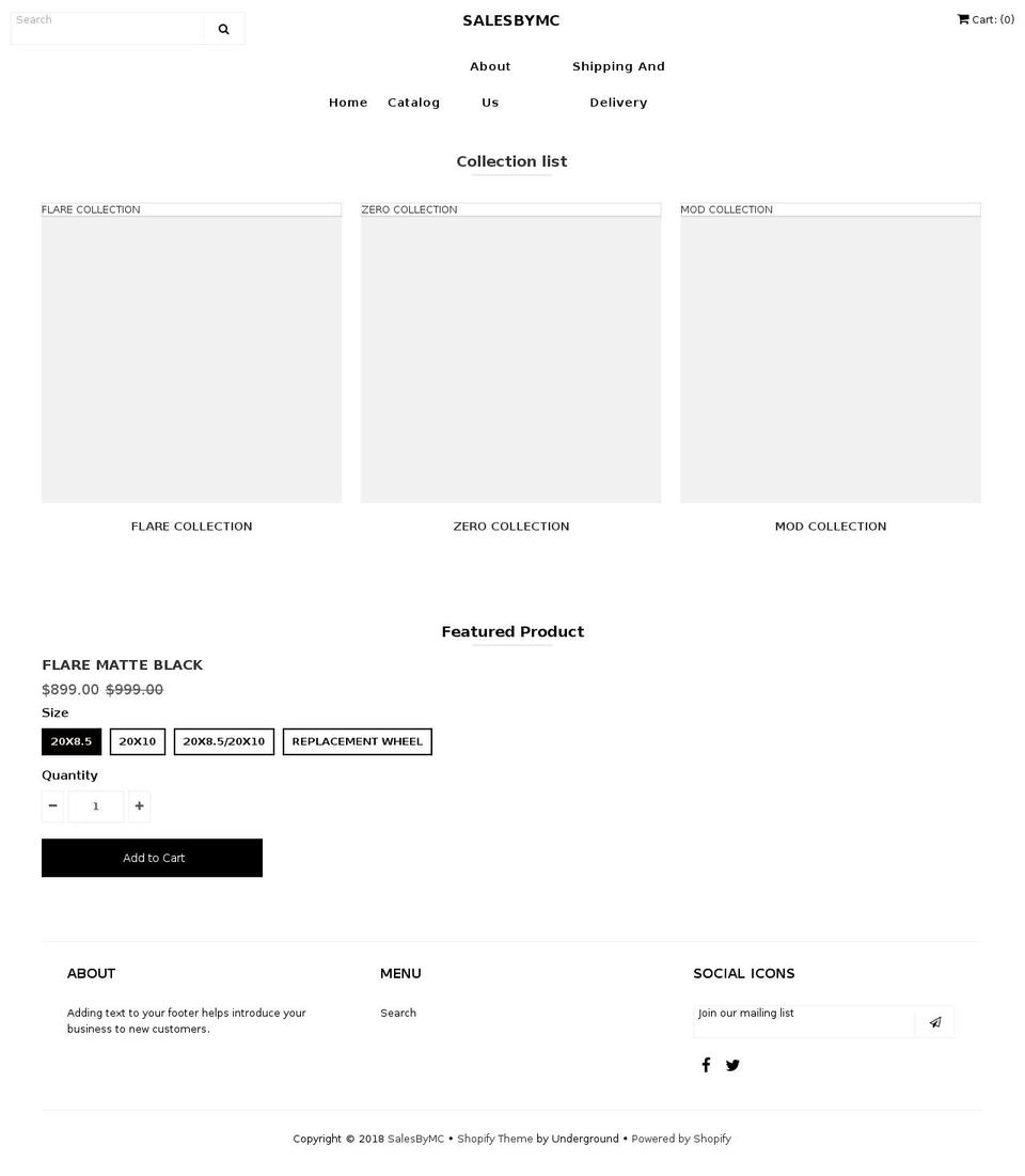salesbymc.com — Shopify storefront screenshot