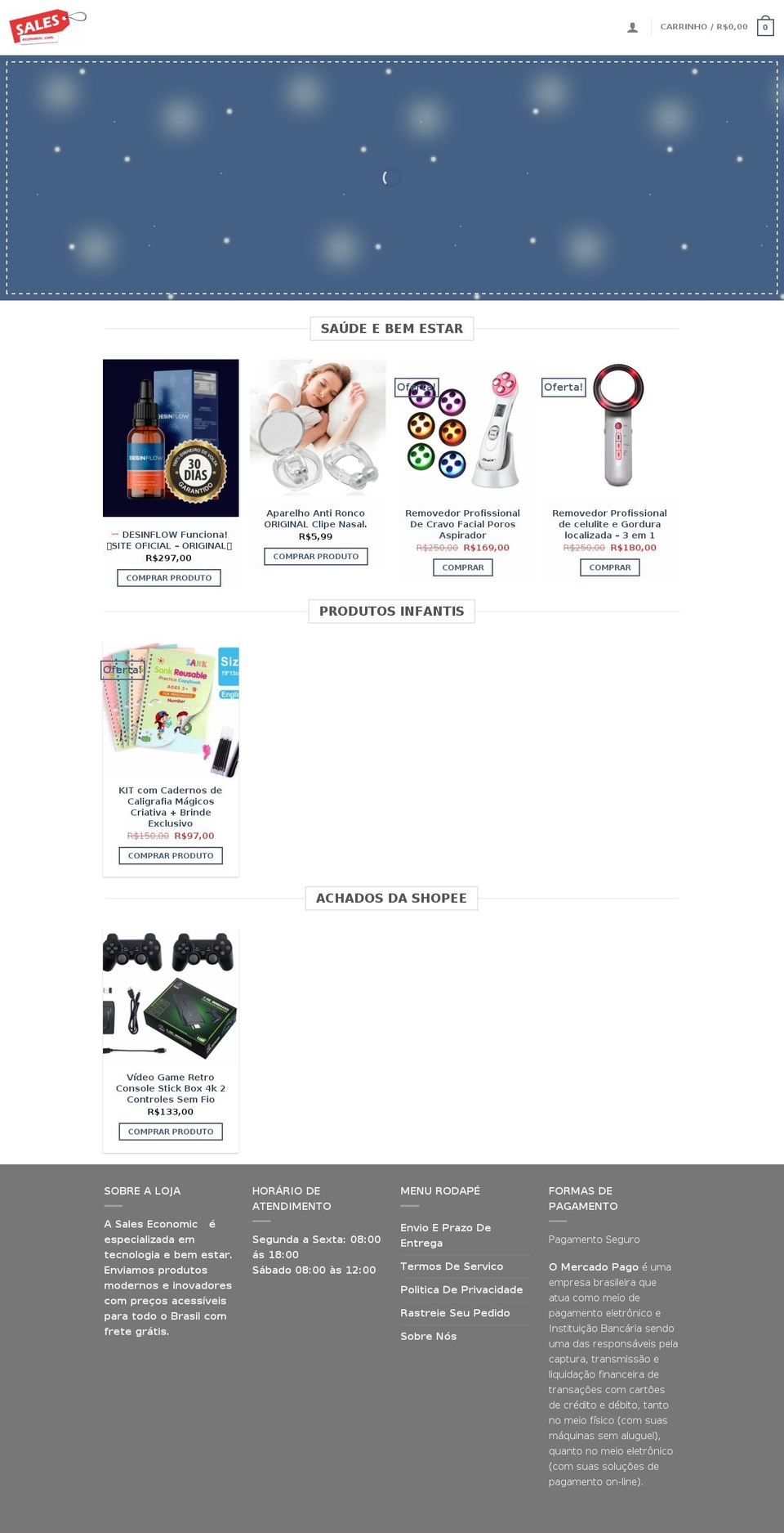 saleseconomic.com — Shopify storefront screenshot