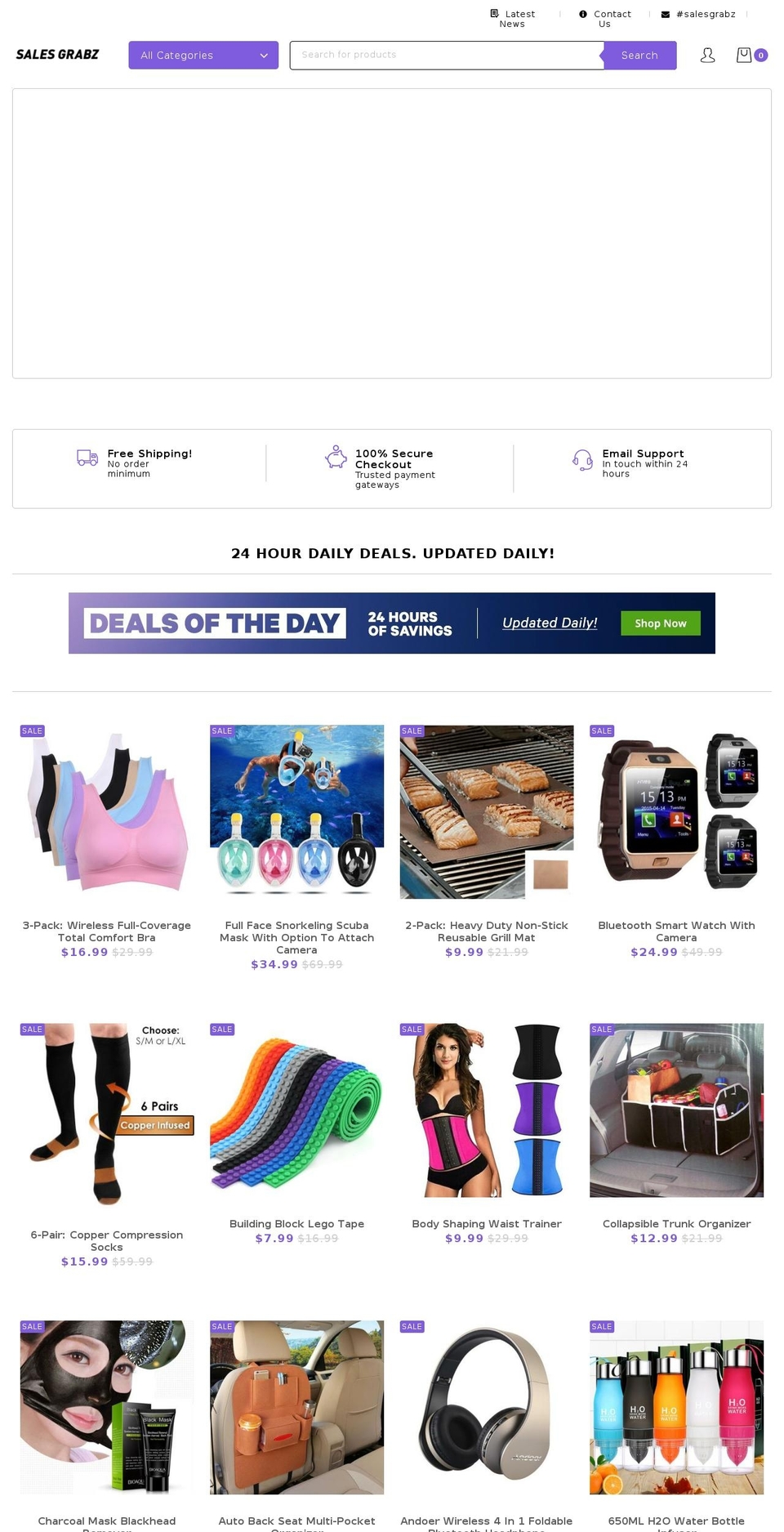 salesgrabz.com — Shopify storefront screenshot