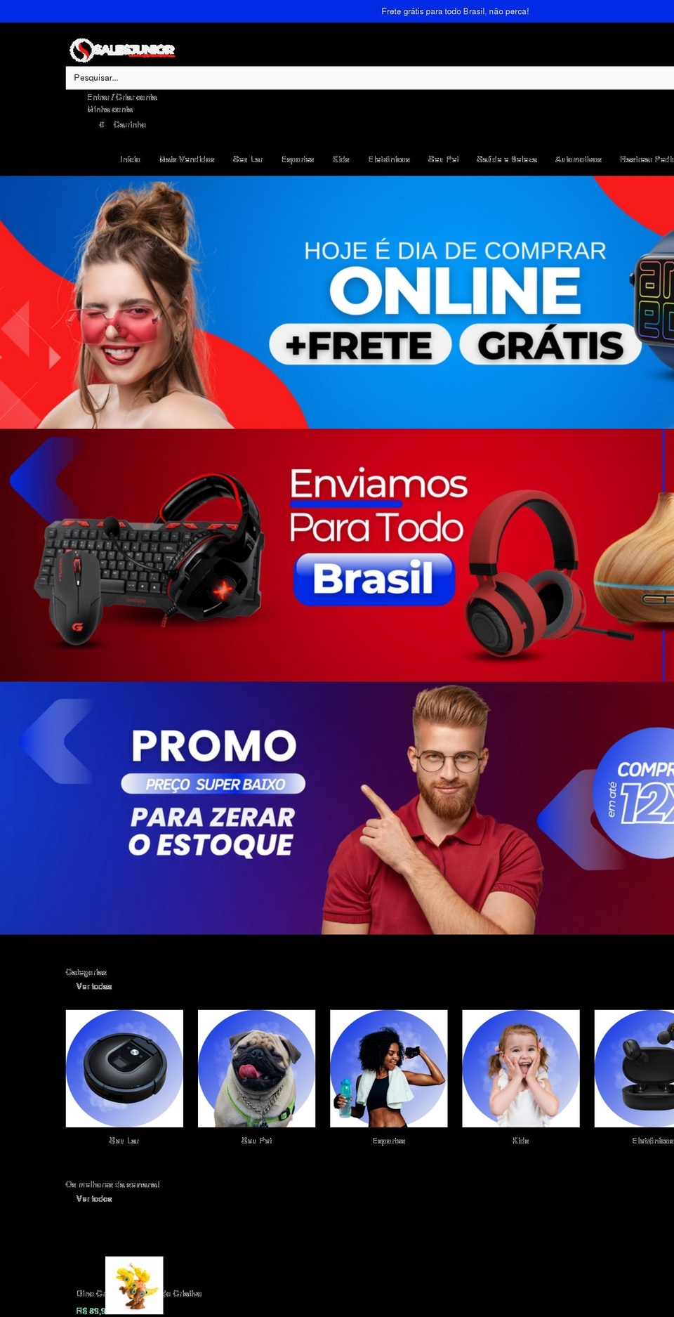 salesjunior.com.br shopify website screenshot