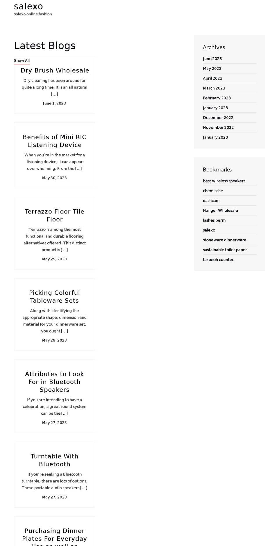 salexoo.com — Shopify storefront screenshot