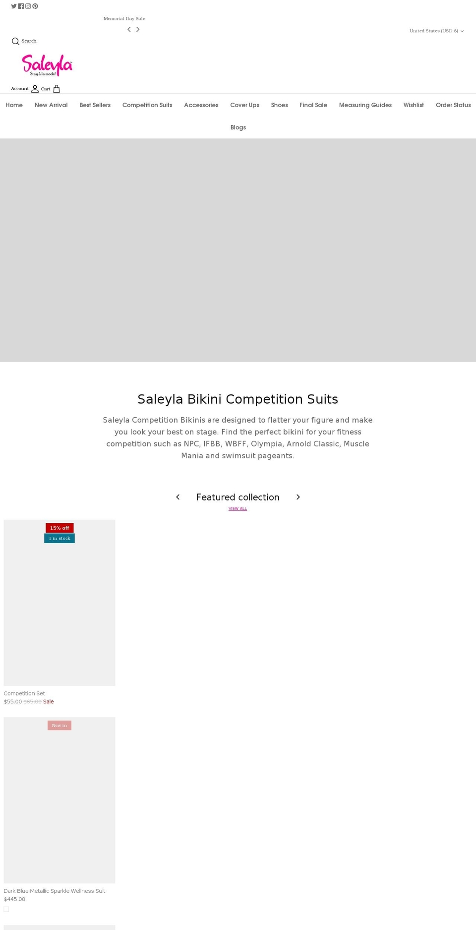 FASTOR Shopify theme site example saleyla.com