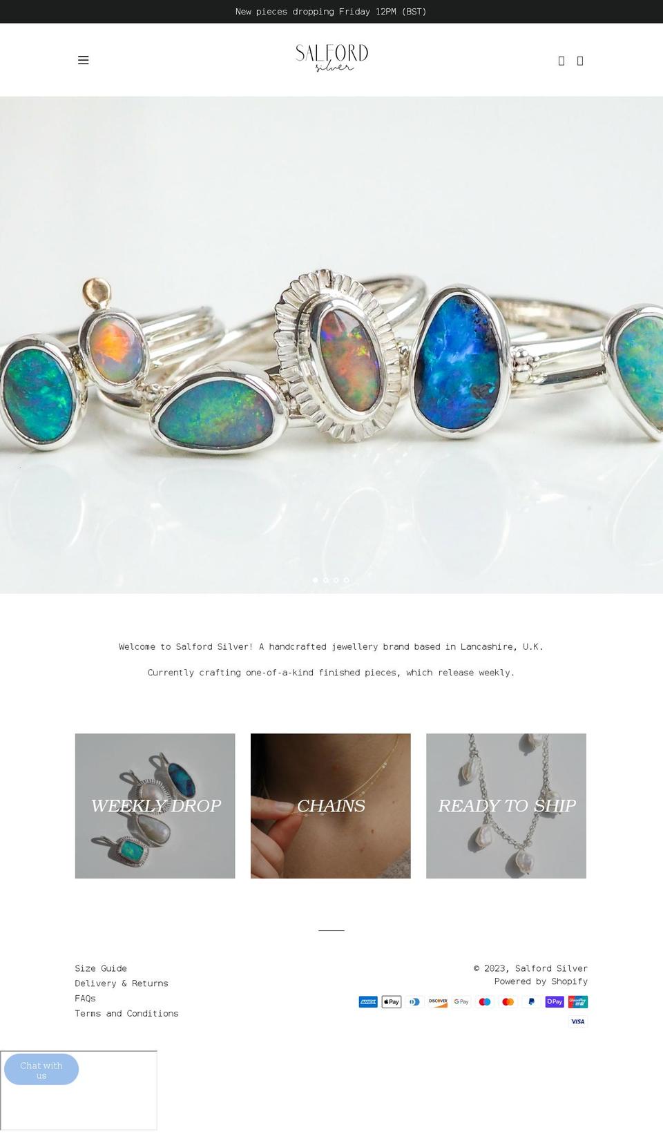 salfordsilver.com shopify website screenshot