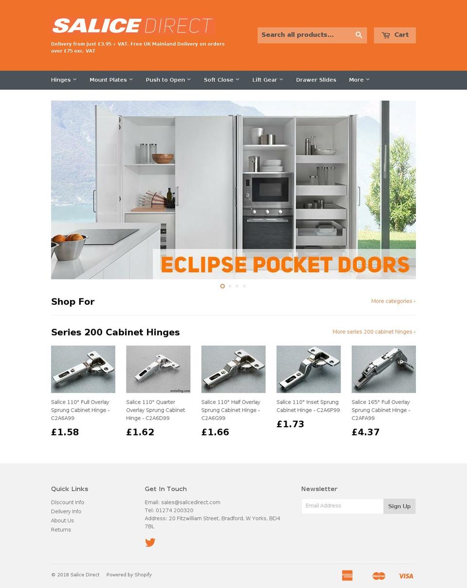 salicedirect.co.uk shopify website screenshot