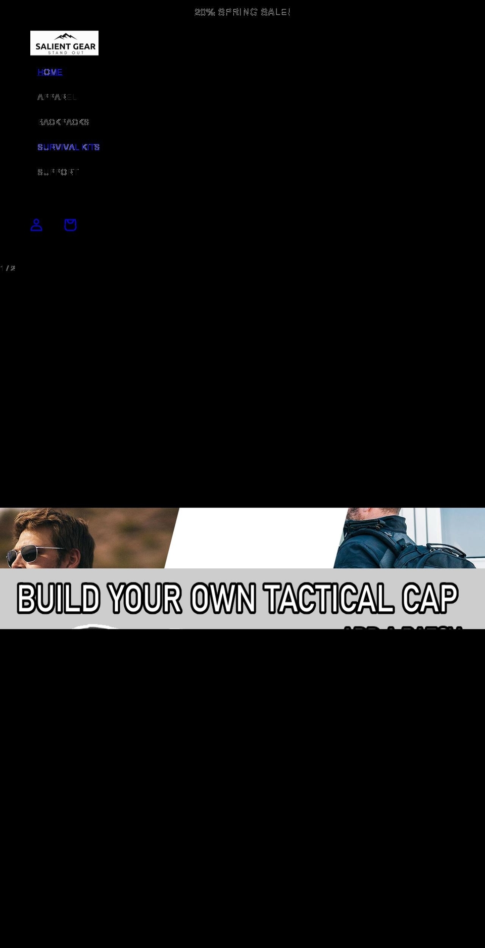 salientgear.com shopify website screenshot