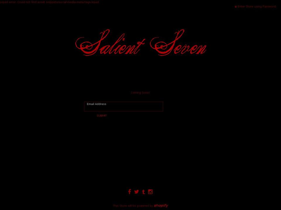 salientseven.com shopify website screenshot