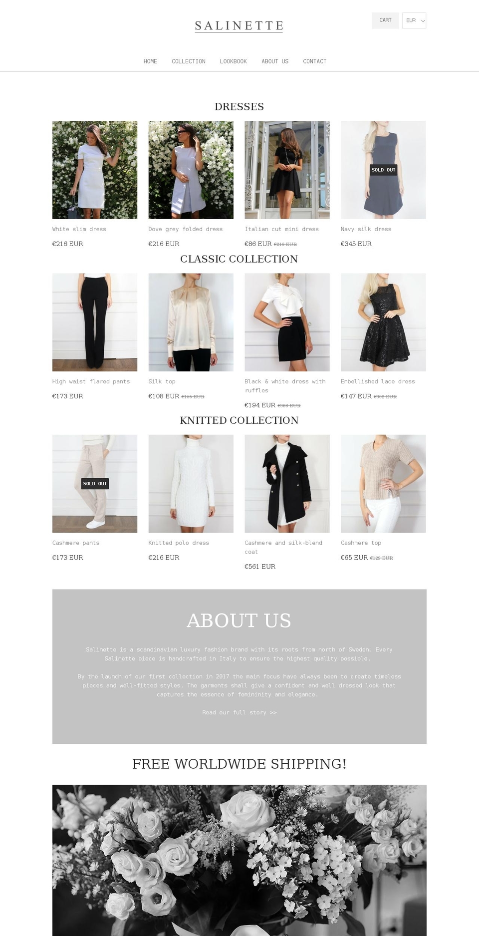 salinette.se shopify website screenshot